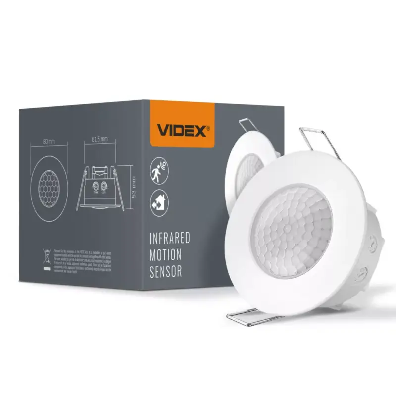 Mozgás- és alkonyérzékelős kültéri lámpa 1200W fehér IP65 VL-SPR17W Videx Akció