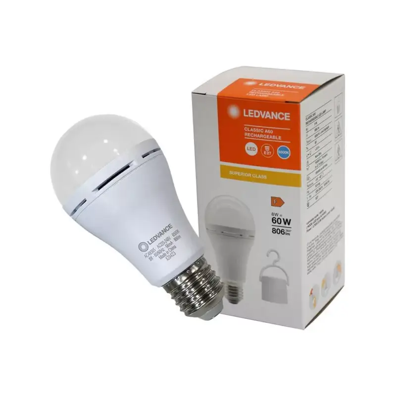 Vásárlói kedvenc LED gömbizzó E27 A60 8W = 60W 806lm 6500K Hideg 180° Ledvance