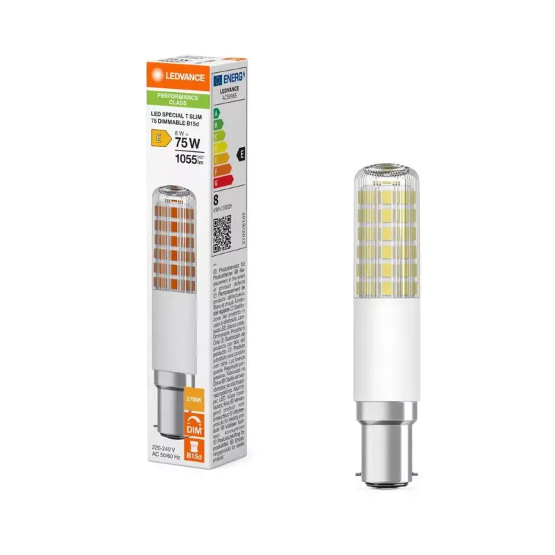 Nézd meg most LED izzó B15d 8W = 75W 1055lm 2700K Meleg 320° Szabályozható Ledvance