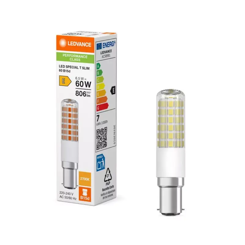 LED izzó B15d 6.5W = 60W 806lm 2700K Meleg 320° Ledvance Exkluzív ajánlat