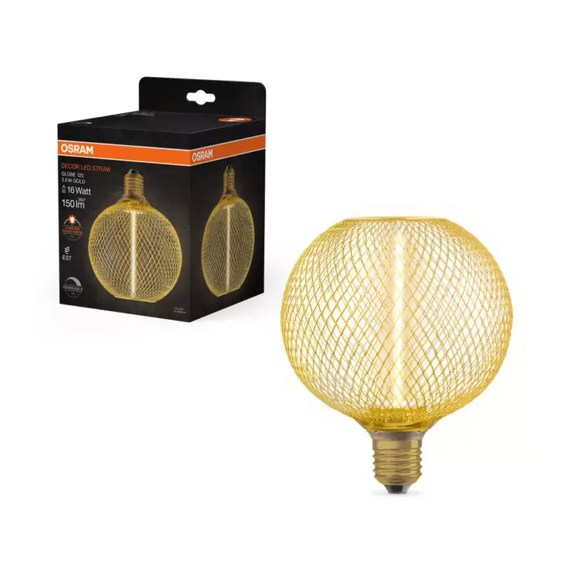 Szuper akció LED dekoratív izzó E27 3,5 W = 16 W 150 lm 1800 K meleg izzószálas 320° szabályozható dekor Osram