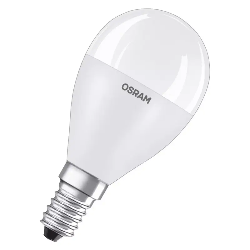 Exkluzív ajánlat Antibakteriális LED izzó P47 gömb alakú E14 7W = 60W 806lm 4000K Semleges 180° Antibakteriális Klasszikus Osram