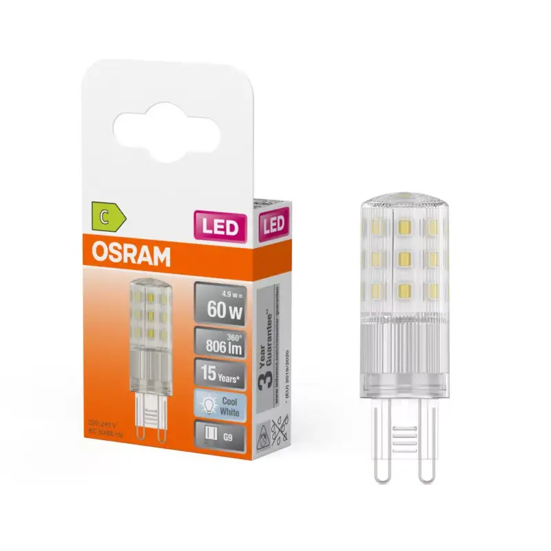LED kapszulaizzó G9 4,9 W = 60 W 806 lm 4000 K semleges 320° LED PIN Osram Legjobb ár