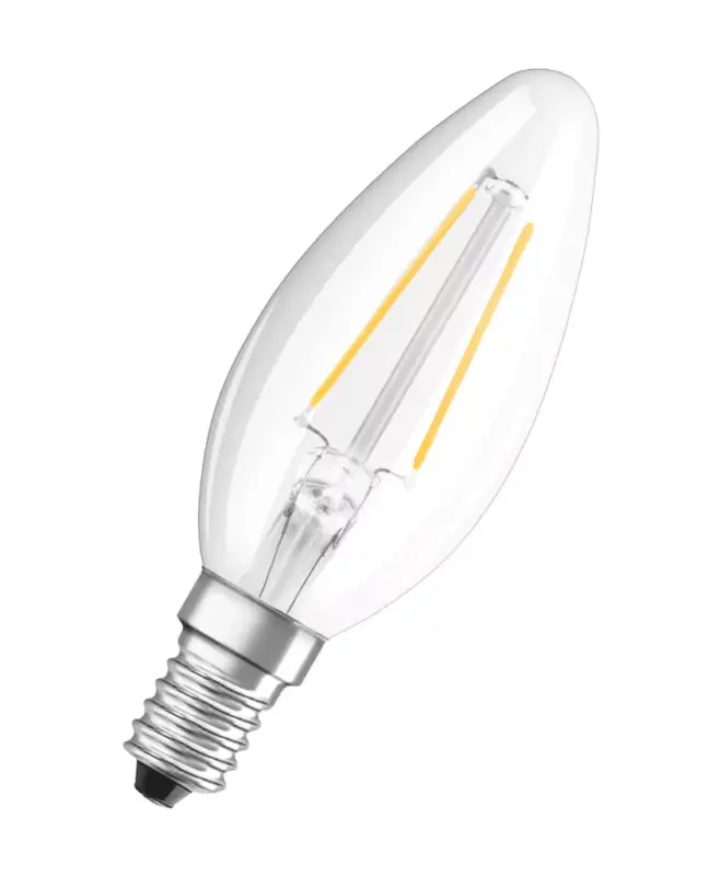 2x LED izzó B35 gyertya E14 2.5W = 25W 250lm Meleg 2700K 300° Retrofit Filament CLASSIC Osram Újdonság