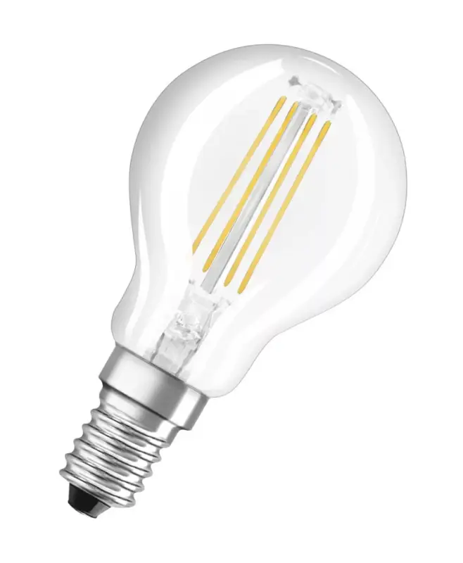 2x LED izzó P45 gömb alakú E14 4W = 40W 470lm 2700K Meleg 300° Retrofit Filament CLASSIC Osram Biztonságos fizetés