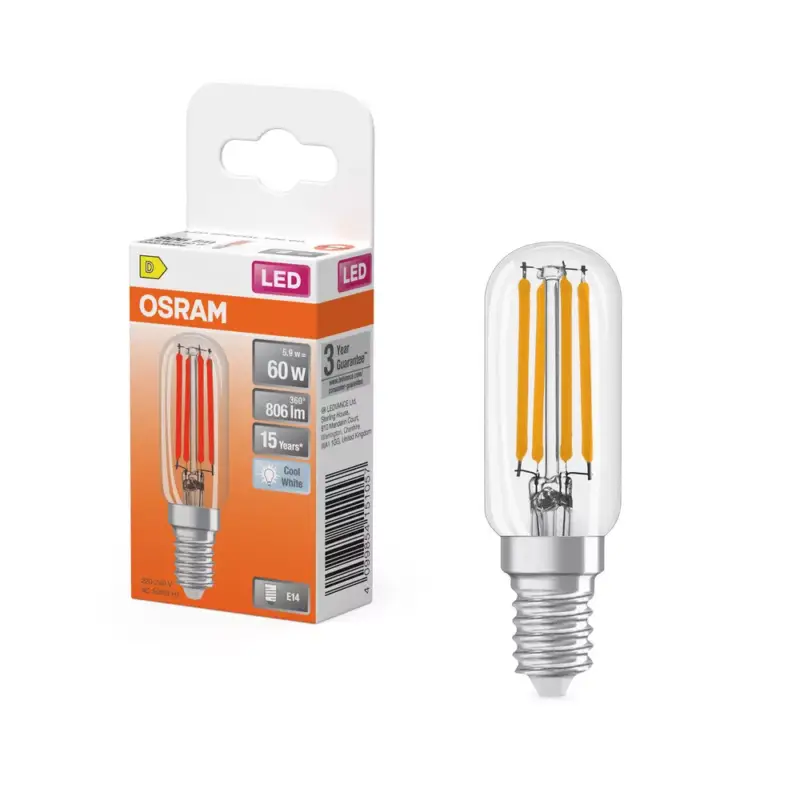 LED izzó T25 cső alakú E14 4,9 W = 55 W 730 lm 4000 K semleges 300° SPECIAL Osram Korlátozott ajánlat