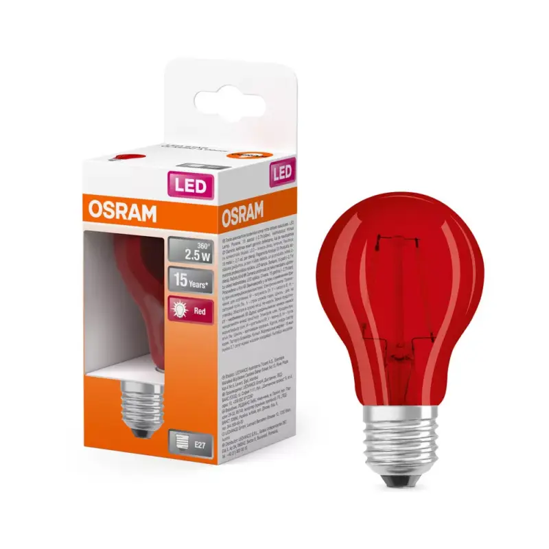 Korlátozott ajánlat LED izzó A60 E27 2,5 W = 7 W 45 lm 1000 K Meleg 300° STAR DECOR CLASSIC Osram