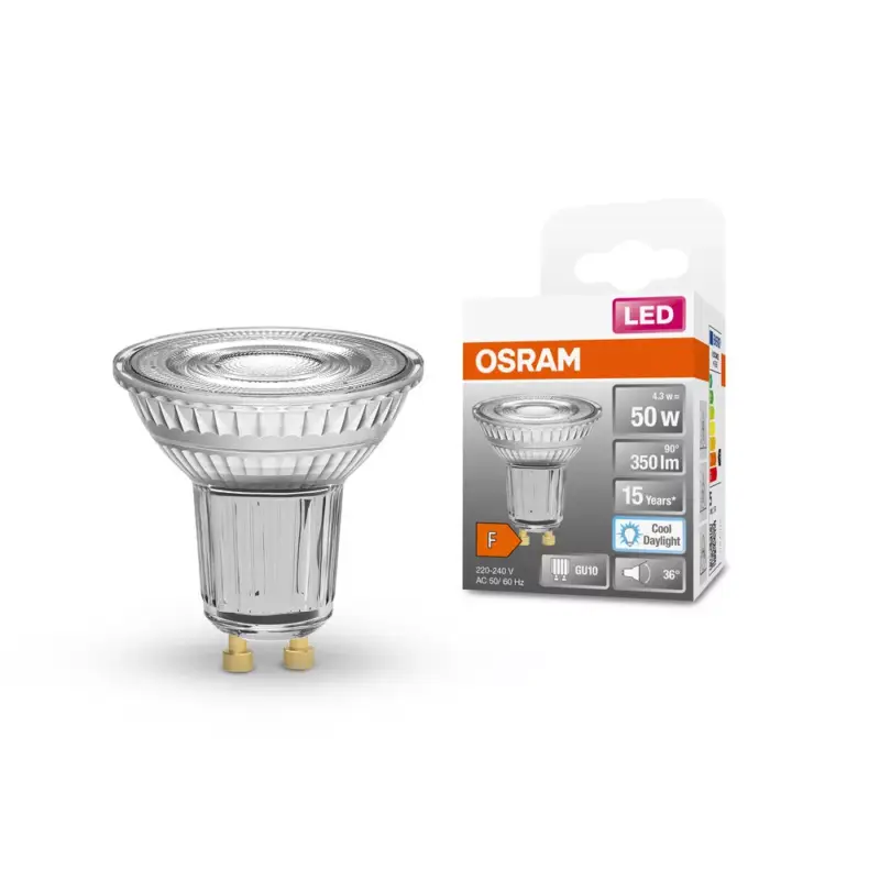LED izzó PAR16 reflektor GU10 4.3W = 50W 350lm 6500K Hideg 36° STAR Osram Ajánlat