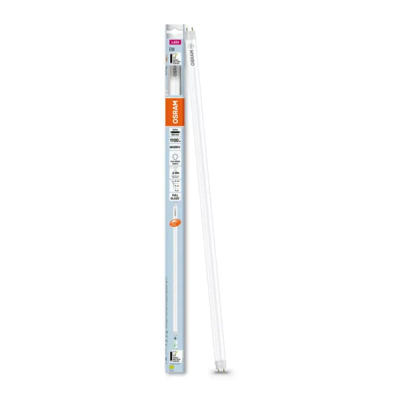 Szuper ajánlat G13 T8 LED fénycső 6.8W = 18W 1100lm 4000K semleges fényerősségű mozgásérzékelővel 190° 60cm-es cső Osram
