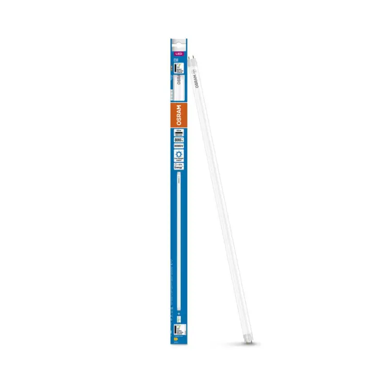 Bestseller LED fénycső G13 T8 6.6W = 18W 800lm 6500K Hideg 190° 60cm LED cső Osram