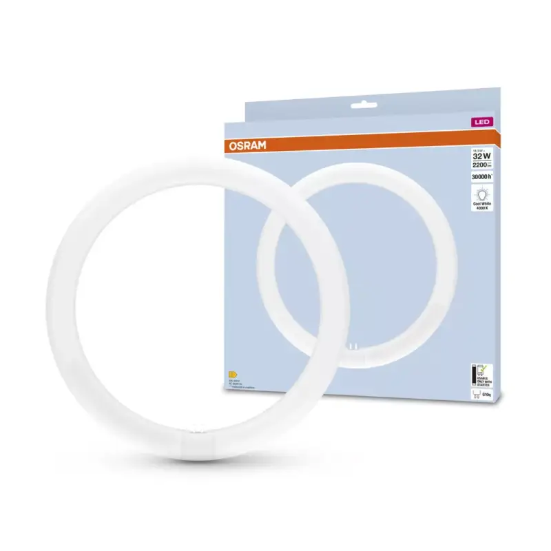 Expressz kézbesítés T9 LED fénycső kör alakú G10q 18.3W = 32W 2200lm 4000K semleges 110° LED cső EM Osram