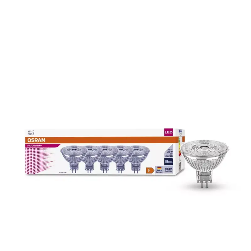Korlátozott ajánlat LED izzó MR16 reflektor GU5.3 3.8W = 35W 350lm 4000K semleges 36° PARATHOM Osram