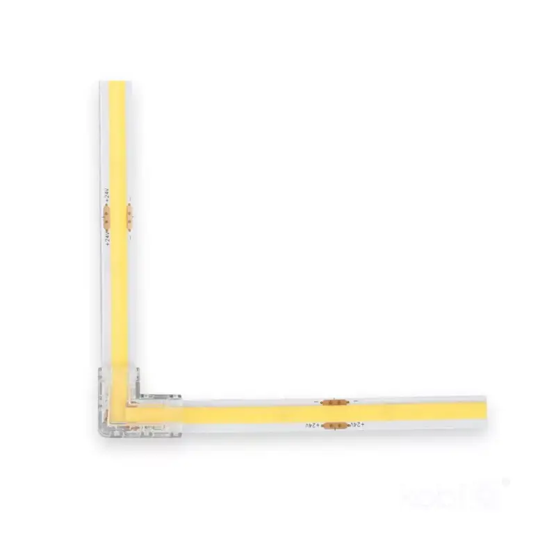 Kihagyhatatlan ajánlat L-csatlakozó Tramo COB LED szalagokhoz, kattintásos, átlátszó, 8 mm-es Kobi