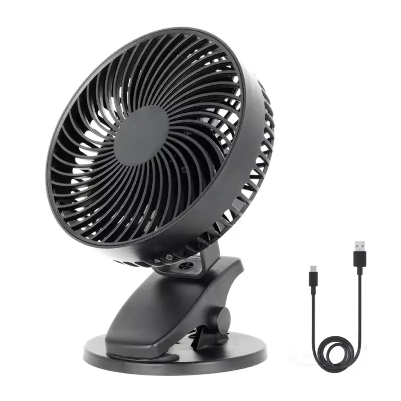 Viento Windstar Kobi hordozható, újratölthető USB-C asztali ventilátorcsipesz, fekete Ajánlat