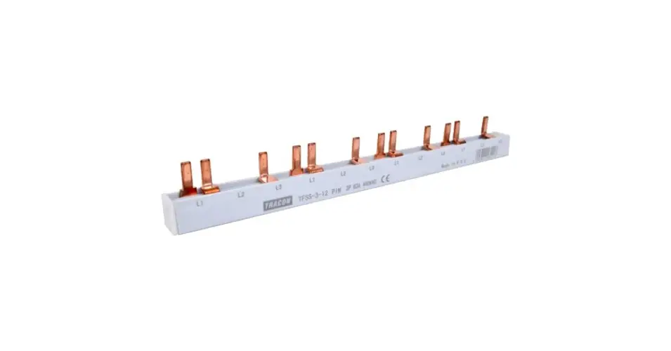 Expressz szállítás Tracon Soroló sín - csapos kivitelű max.63A, 230/400VAC, 3P, 12modul, 215mm TFSS-3-12