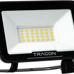 Tracon LED 20W, 4000K, 2000lm, fényvető reflektor SAMSUNG chippel,mozgásérzékelő csatlakozóval IP54, RSMDSU20W Expressz szállítás