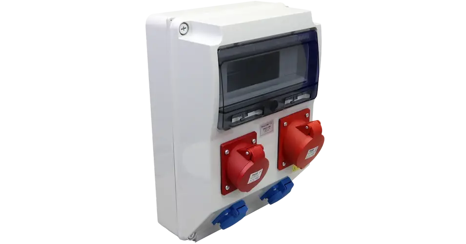 Tracon Csatlakozó doboz, védelem nélkül 1x16A 5p 400V+ 1x32A 5p 400V+ 2×16A 250V TDB12-12M Szuper akció