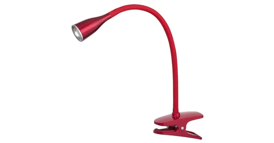 Azonnali szállítás Rábalux Jeff modern megjelenésű bordó csiptetős asztali lámpa LED 4,5W 330lm 4198