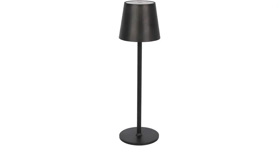 Asztali akkumulátoros 3.5W 3000K LED díszlámpa, fém, fekete RLM Népszerű