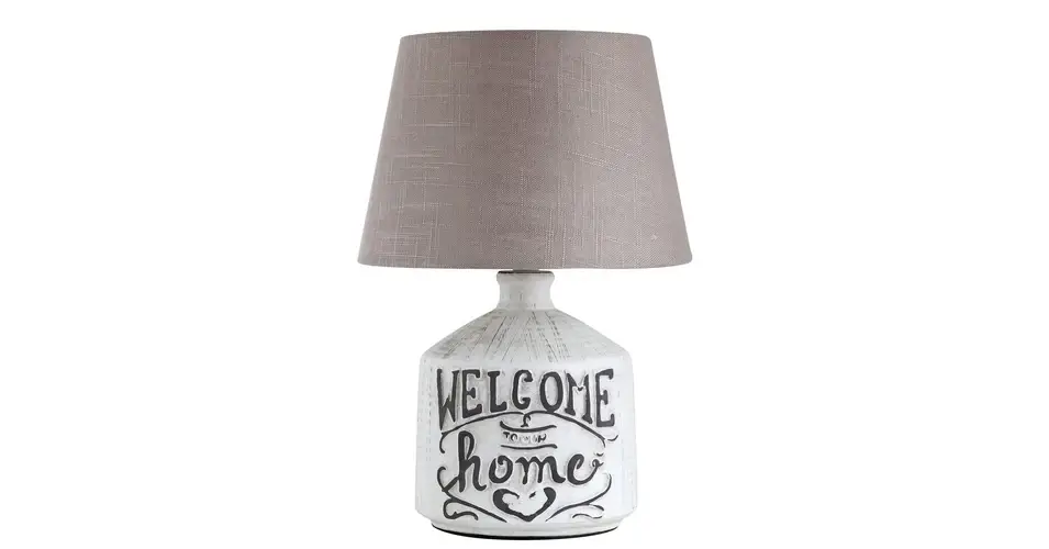 Petra vintage asztali "Welcome Home" lámpatest E14 Rábalux 4386 Utolsó esély