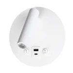 Optonica fali LED olvasólámpa kerek fehér 8W 700lm 4200K USB-A USB-C 7588 Akciós ár