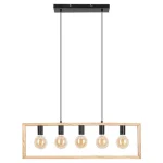 Rábalux Indigo skandináv stílusú fekete ötös függeszték E27 5x40W 2294 Vásárlói kedvenc
