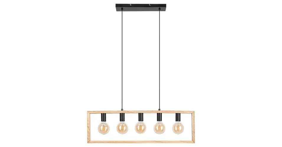 Rábalux Indigo skandináv stílusú fekete ötös függeszték E27 5x40W 2294 Vásárlói kedvenc
