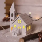 Tracon LED karácsonyi templom fa fehér elemes meleg fehér CHRC1WW Olcsó