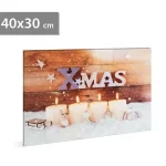 Vedd meg online Karácsonyi LED-es hangulatkép fali akasztóval 40x30x1,5 cm 58460