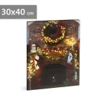 Karácsonyi LED-es hangulatkép fali akasztóval 30x40 cm 58467 Kedvezményes ár