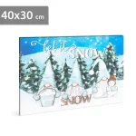 Karácsonyi LED-es fali hangulatkép "Let it snow" 40x30 cm 58479 Kihagyhatatlan ajánlat