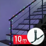 Kültéri Fényfüzér 10 m színes 200 LED 220-240V 6W zöld kábel 59767 Bestseller