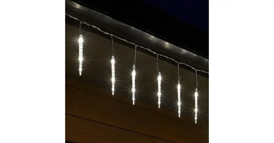 HOME KJL288 jégcsap fényfüzér, 3,5m hosszú, 288db hidegfehér SMD LED, 8db jégcsap/36db LED, hálózati adapter, kül- és beltéri kivitelKJL288 Árengedmény
