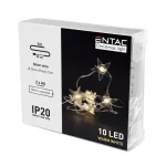 Entac karácsonyi fényfüzér beltéri 1,3m csillag 10 LED meleg fehér IP20 ECL-PS-10WW Biztonságos fizetés