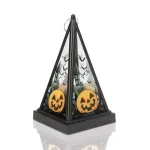 Halloween-i LED lámpás tök melegfehér fekete 9,5x9,5x17 cm 2 x AAA Népszerű