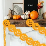 Végkiárusítás Halloween-i papír girland tök 3 m 56509A