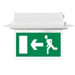 MLX állandó üzemű kétoldali 3W IP44 LED vészvilágító kijáratjelző mennyezeti lámpa oldalra nyíllal JM 803LED-A/O Prémium