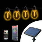 Kiárusítás Napelemes Smart szolár fényfüzér 25 db fehér LED állítható színhőmérséklet 13,6 m bluetooth 11744