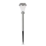 Expressz kézbesítés Entac napelemes kerti szolár lámpa leszúrható króm 400mm 1 LED IP44 EGSL-SS1LF40-PDQ