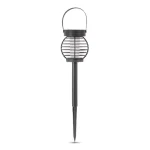 Vásárlói kedvenc Entac napelemes kerti szolár lámpa leszúrható fekete láng effekttel átmérő 10cm 12 LED IP44 EGSL-P12LF-2IN1