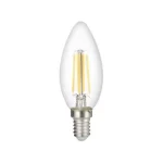 Optonica filament LED lámpa-izzó C35 gyertya E14 6W 2700K meleg fehér 1412 Olcsó