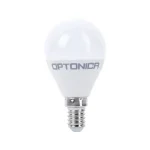 Optonica LED izzó kisgömb E14 8W 6000K hideg fehér 710lm G45 1404 Gyors kiszállítás