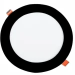 Optonica led süllyesztett led panel 12W 840Lmbeépített LED-es vékony modul, kerek, 3CCT, fekete 12923 Szezonális akció