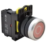 Tracon Jelölt világító nyomókapcsoló piros (fehér 0) 1×NC, 5A/230V AC-15, IP65 Exkluzív ajánlat