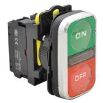Tracon Kettős BE-KI nyomógomb ON-OFF zöld+piros 1×NO+1×NC 5A/230V AC-15 IP65 Kiárusítás