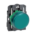 Újdonság Schneider Harmony XB5 beépíthető LED jelzőlámpa zöld 230V AC O22 mm XB5AVM3