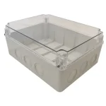 Tracon elektronikai doboz átlátszó fedéllel világos szürke 310×230×130 IP67MED312313T Újdonság