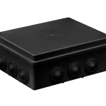 Gyors szállítás Pawbol falon kívüli kötődoboz gumi bevezetővel 240x190x90 mm műanyag fekete UV-álló IP65 S-BOX 506C