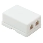 Outlet 2x dupla fali telefon aljzat 6P4C fehér