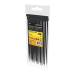 Entac kábelkötegelő 300x3,6 mm fekete gyorskötöző UV-álló 50db/csomag ECT-3.6-300-B Azonnali szállítás